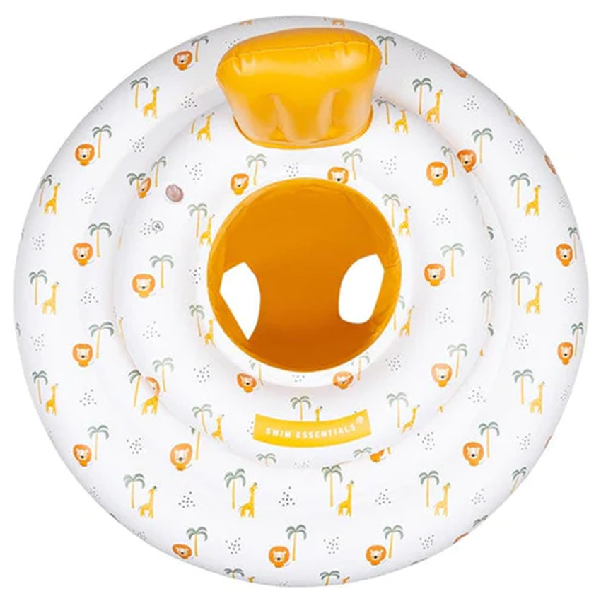 Siège de bain gonflable type bouée 0-12 mois jungle 