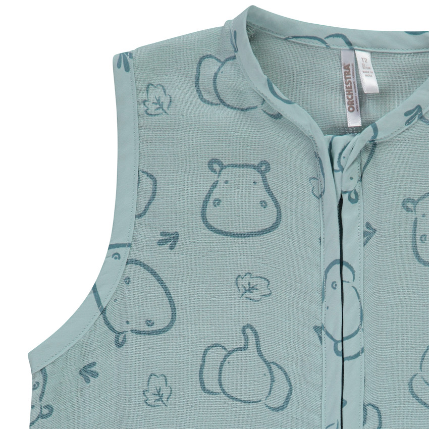 Gigoteuse sans manches en double gaz TOG 0.5 imprimé animaux pour bébé garçon 