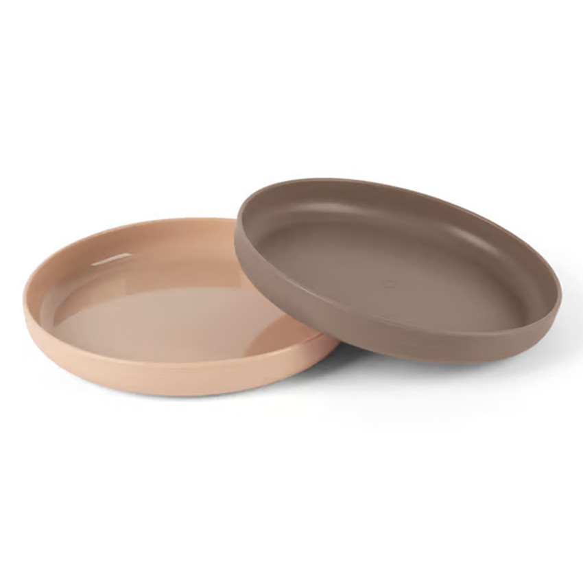 Set van 2 borden Tiny Bioplastic – Beige/Moka 