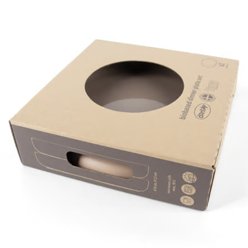 Set van 2 borden Tiny Bioplastic – Beige/Moka 