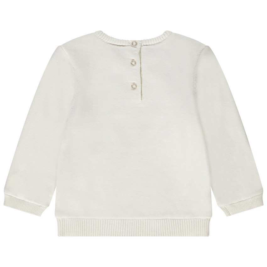 Trui gebreid met pingouinprint en glitterdetails voor meisjes 