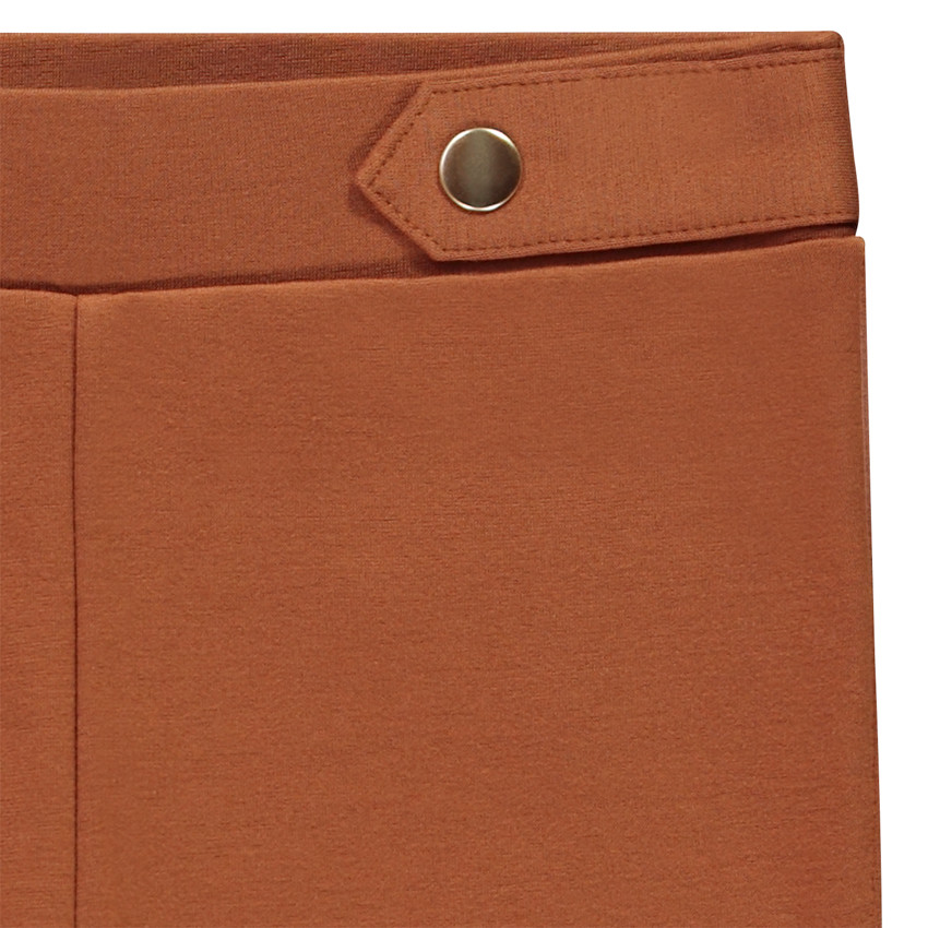 Legging milano uni à pattes décoratives pour fille 