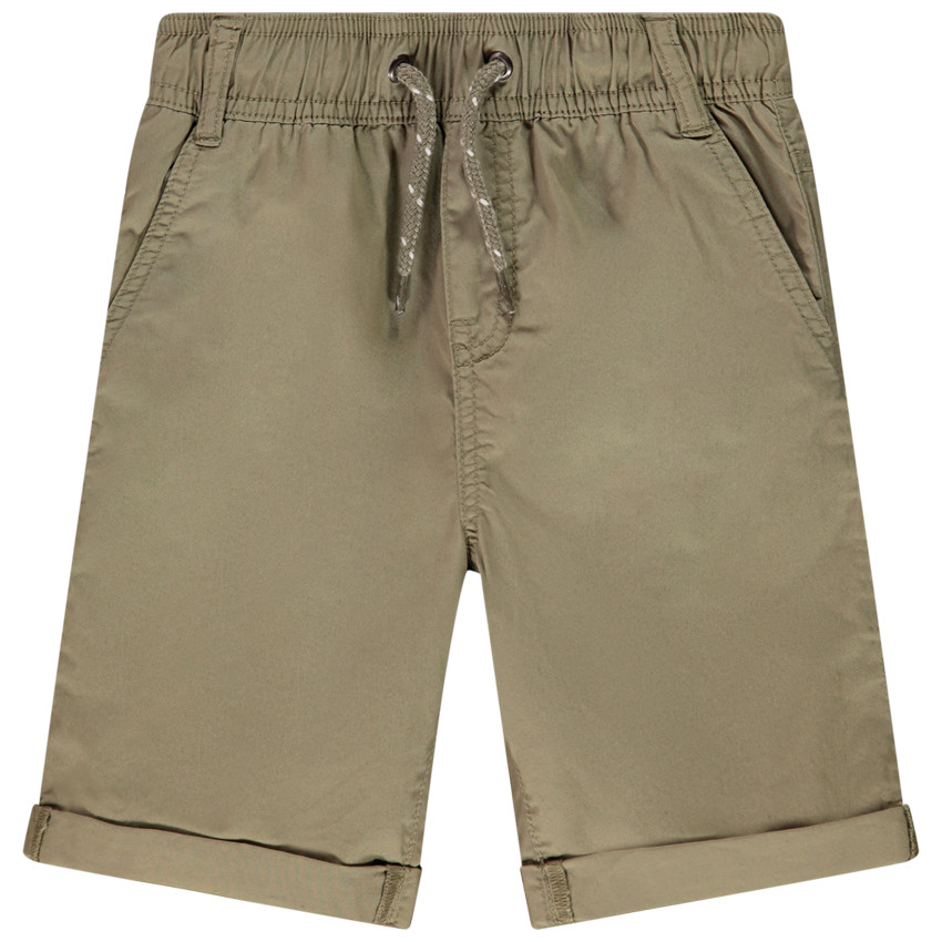 Bermuda uni en popeline pour garçon 