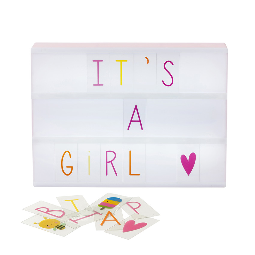 Boite lumineuse avec lettres 