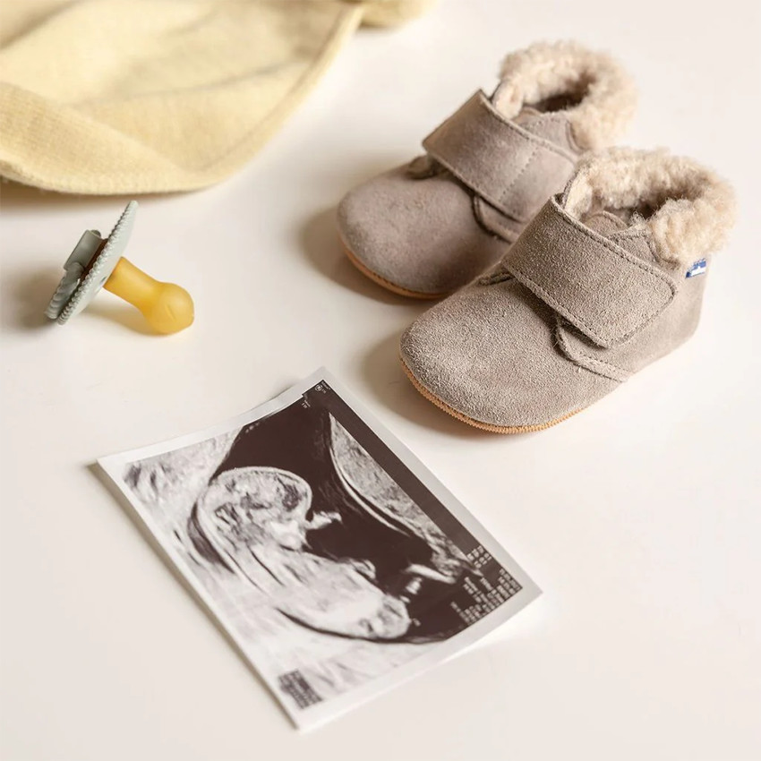 Schoentjes Prewalkers Winter Maat 18 Suède Leder Niquel 