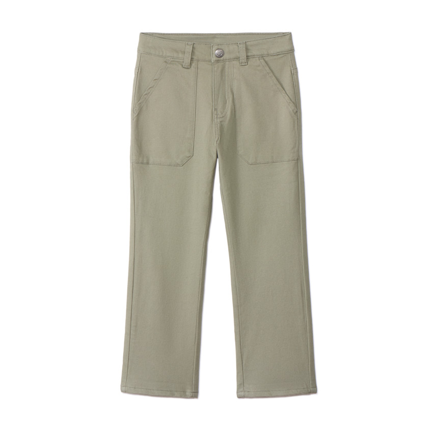 Pantalon en toile unie doublée garçon 