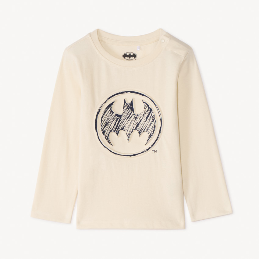 T-shirt manches longues print Batman Warner en relief pour bébé garçon 