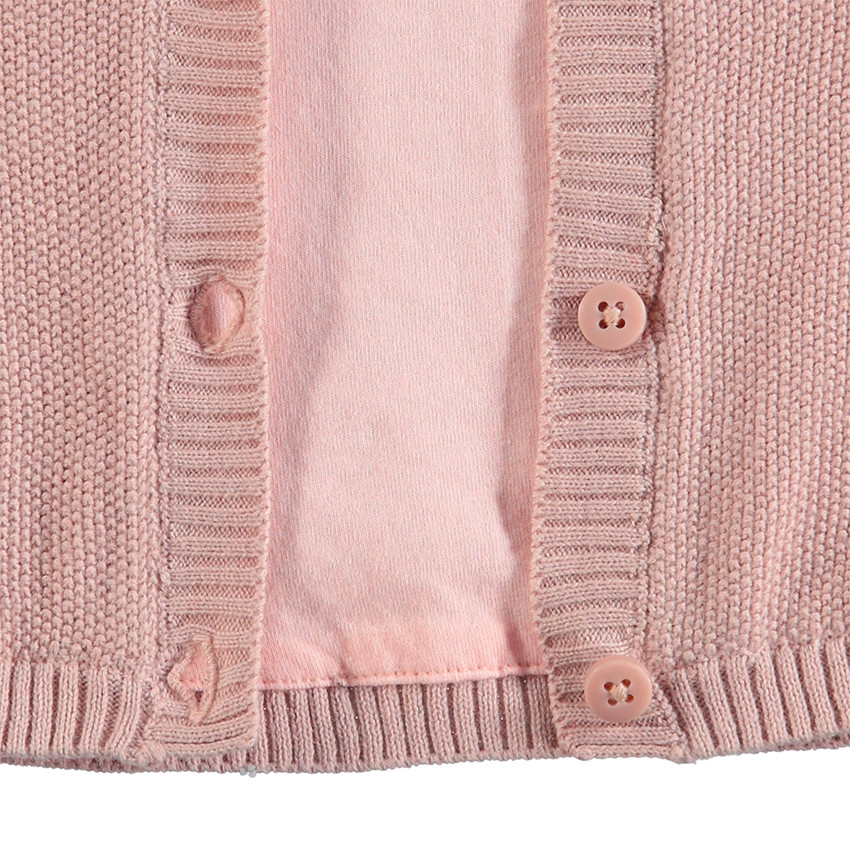 Gilet en maille doublé jersey avec nuage brodé 