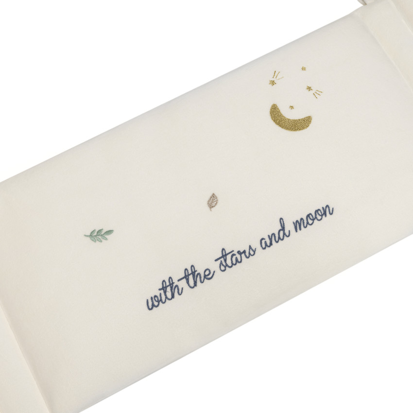 Tour de lit 3 pans en velours Little Deer écru 