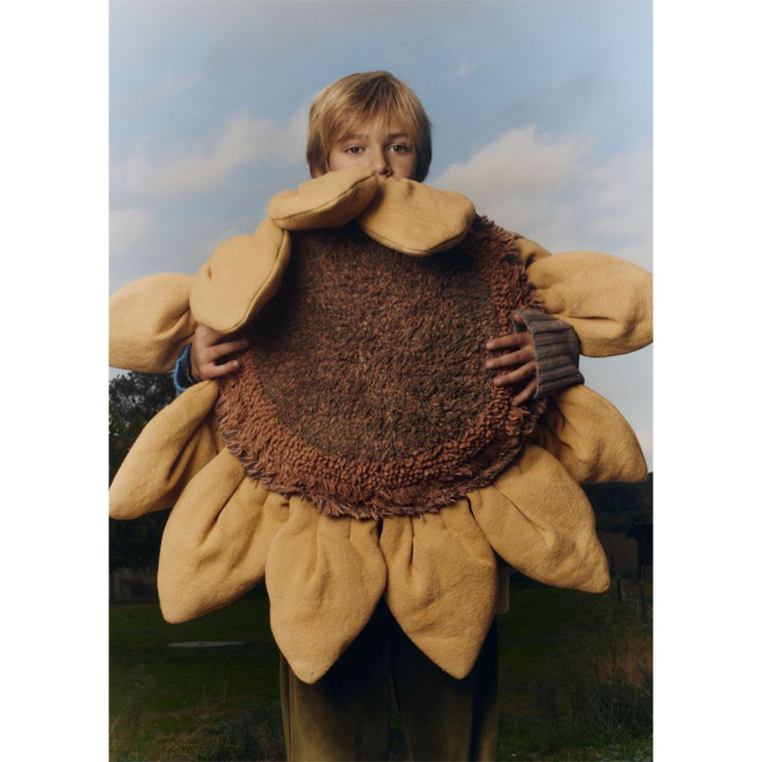 Kussen voor op de vloer 90cm Zonnebloem 