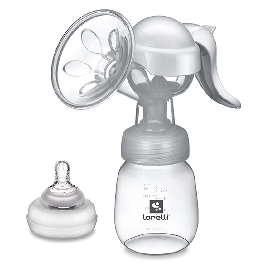 Tire-lait manuel avec biberon 180 ml Blanc 