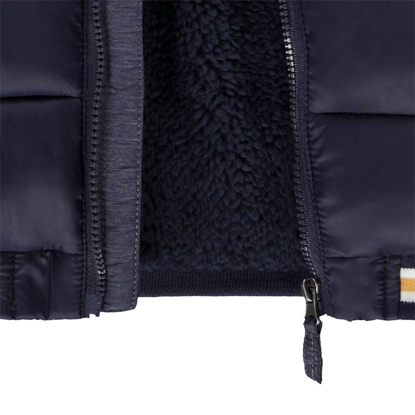 Donsjas met colour block effect en sherpa voering voor baby jongen 