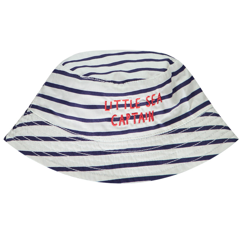 Bob réversible à imprimé et rayures pour bébé garçon 