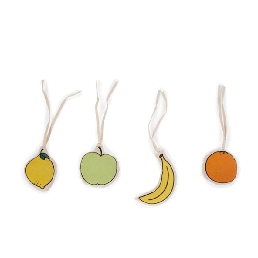 Set de 4 suspensions fruits pour arche d'éveil 