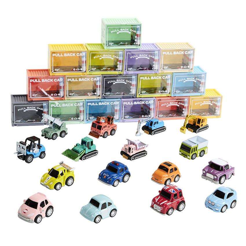 Véhicule miniature à friction Pelle mécanique orange 