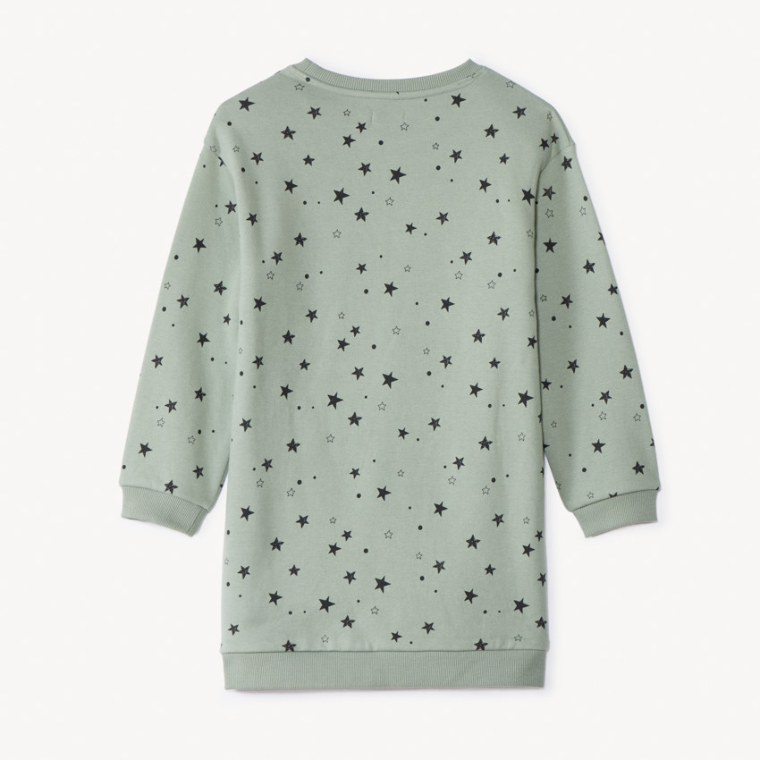 Robe molleton imprimé étoiles pour fille  