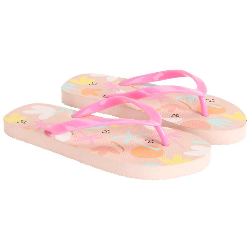 Tongs imprimé palmiers arty pour fille avec lanière selon l'âge 