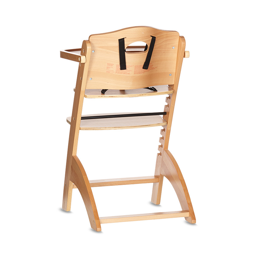 Chaise haute Zeta avec tablette - Naturel 