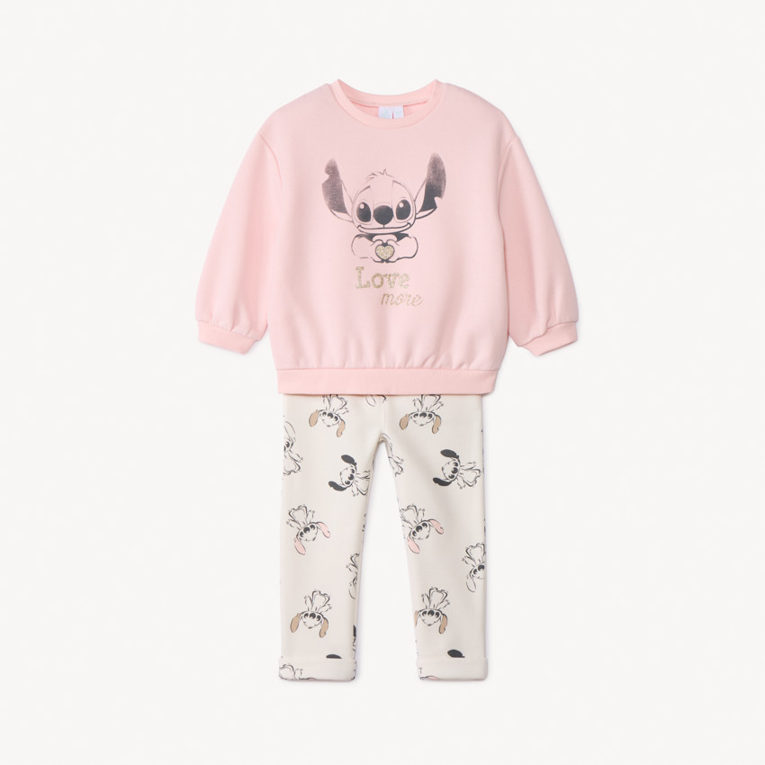 Ensemble Sweat + jogging Stitch Disney pour bébé fille  