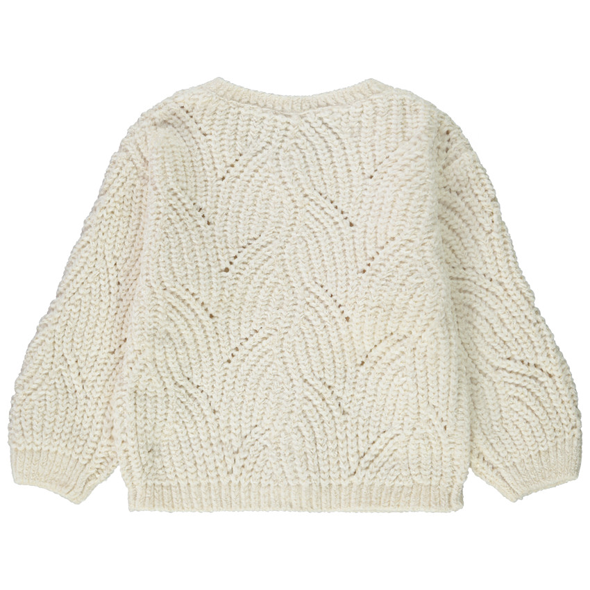 Gilet tricot oversize en maille chenille pour bébé fille 