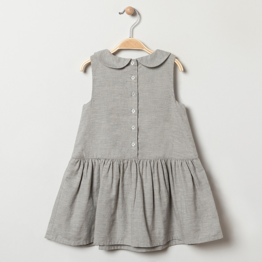 Jurk zonder mouwen met zwanenmotief voor babymeisjes 