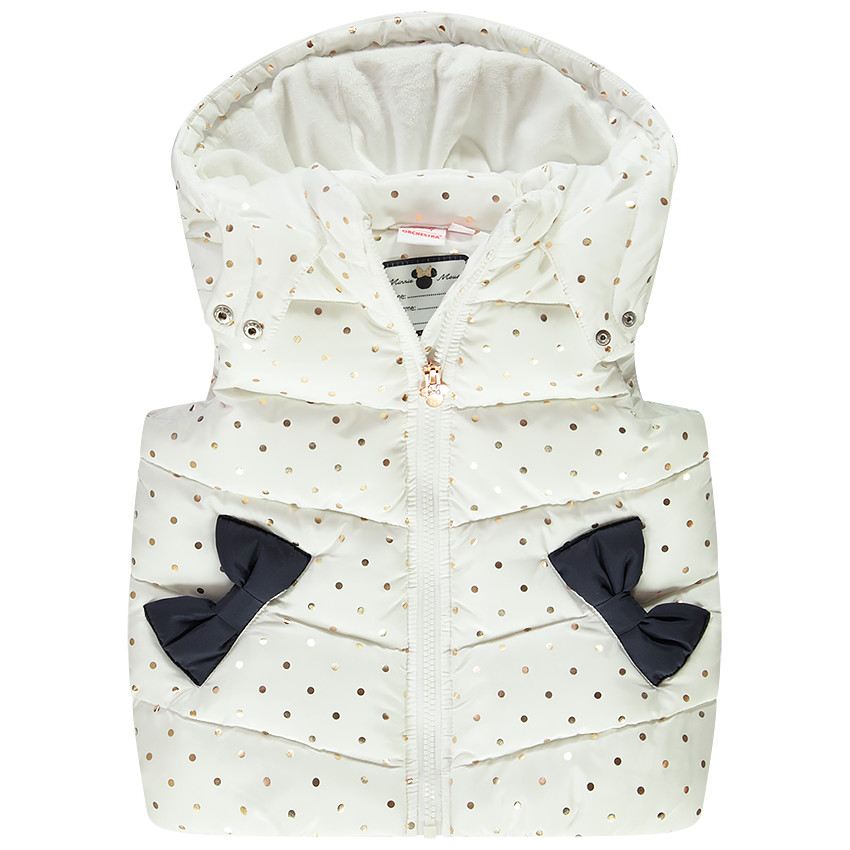 Doudoune sans manches avec capuche Minnie Disney doublée en sherpa  