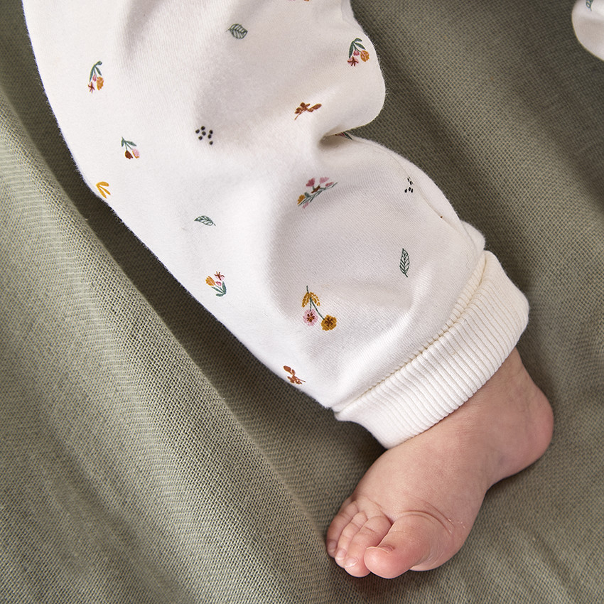 Ensemble long t-shirt fantaisie + pantalon pour bébé fille 