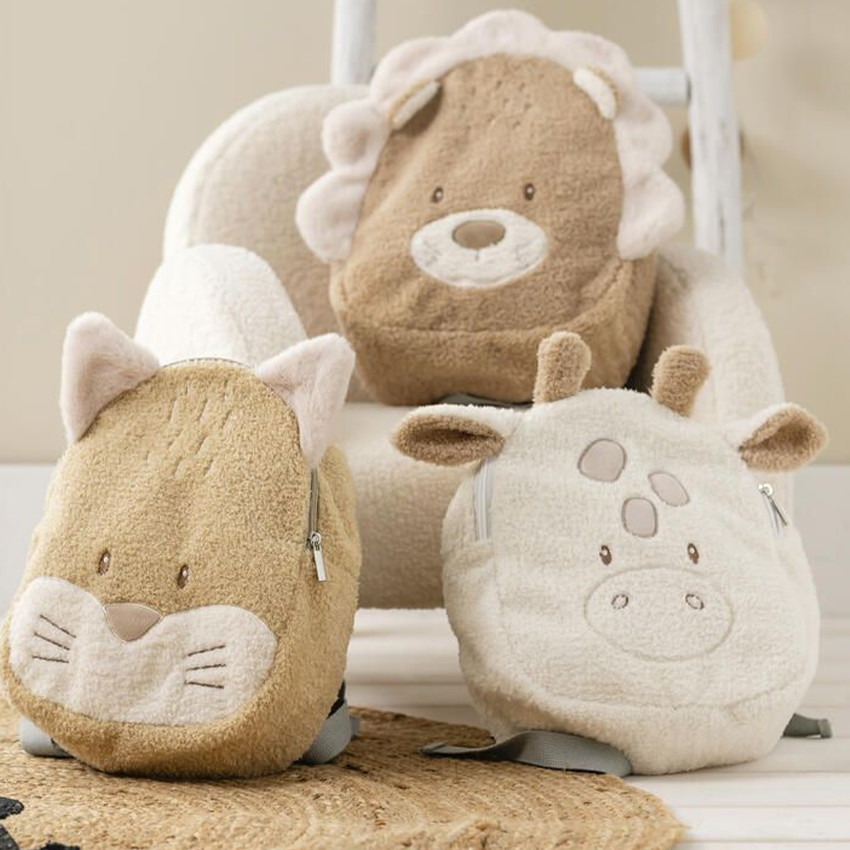 Rugzak - Giraf Teddy peluche - ecru 