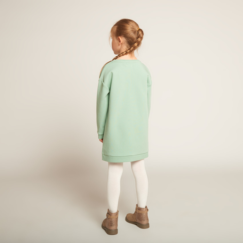 Sweatjurk met fleece en kangoeroezak voor meisjes 
