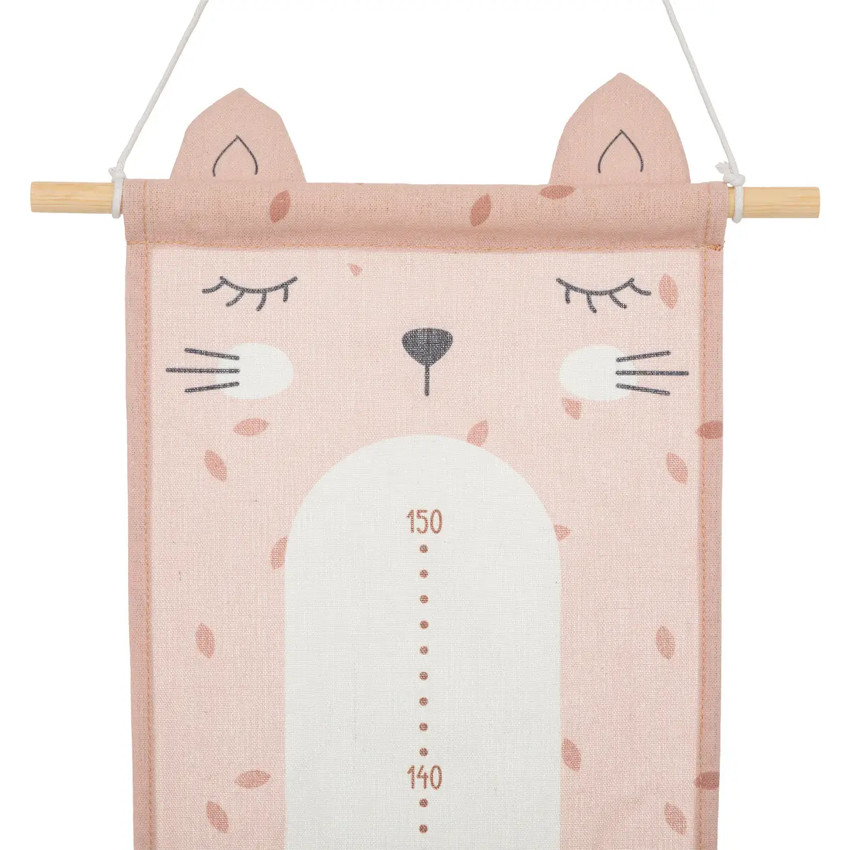 Toise murale avec pochette Rose 