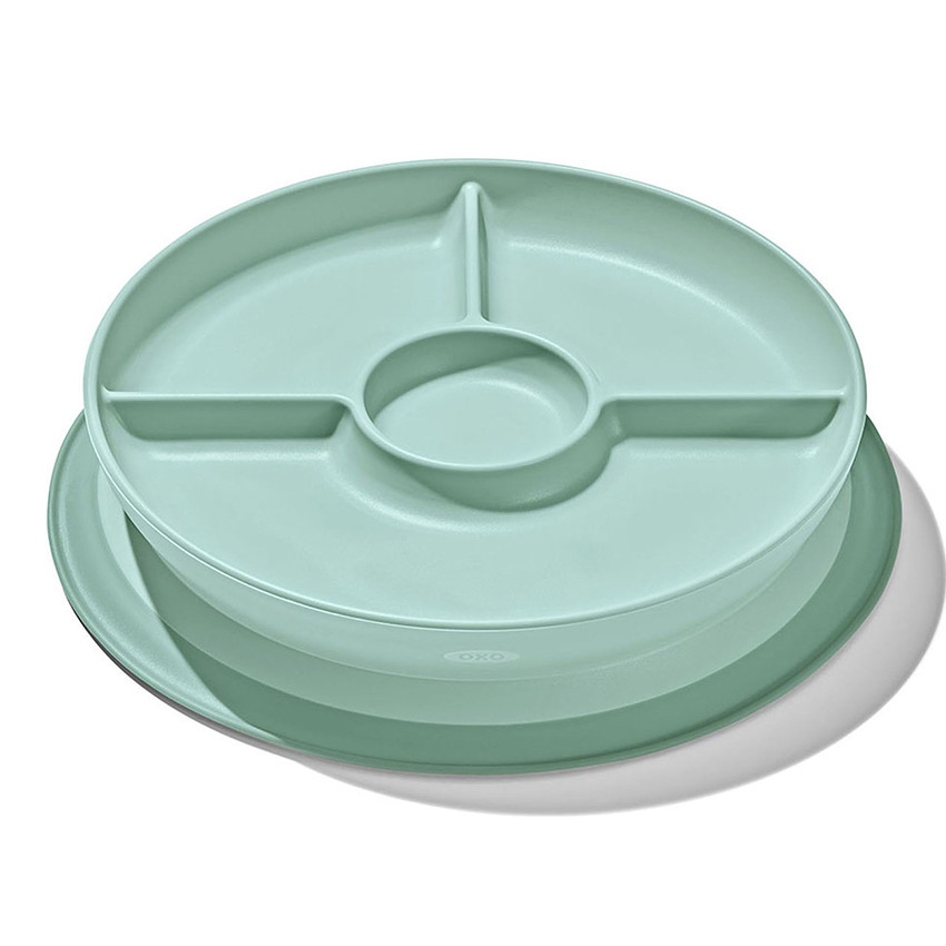 Assiette à ventouse Stick&Stay compartimentée Opal 
