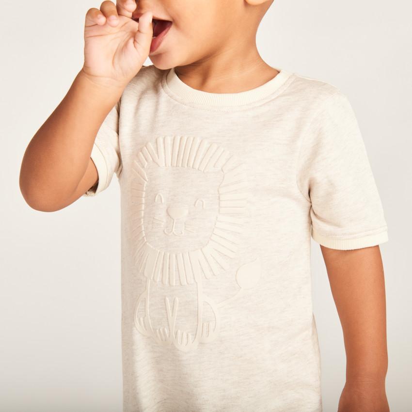 Korte kombinezones met Leeuwenprint voor babyjongens 