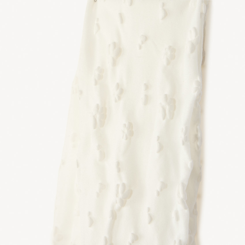 Dunne panty met reliëf bloemenmotief voor meisjes 