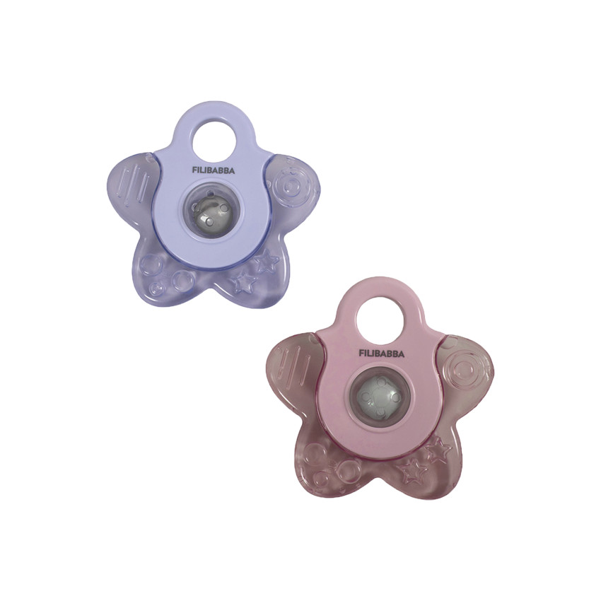 ANNEAU DE DENTITION Cooling Star - Rose - 2 pcs 