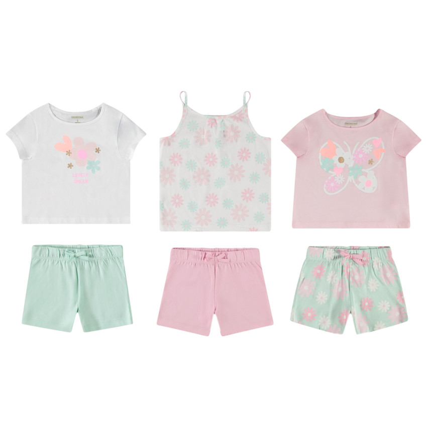 Set van 3 fantasie 2-delige sets voor meisjes 