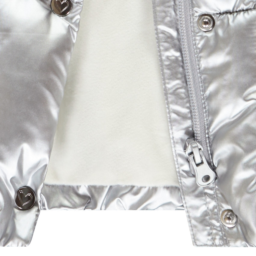 Mouwloze donsjas met iriserend effect voor meisjes 