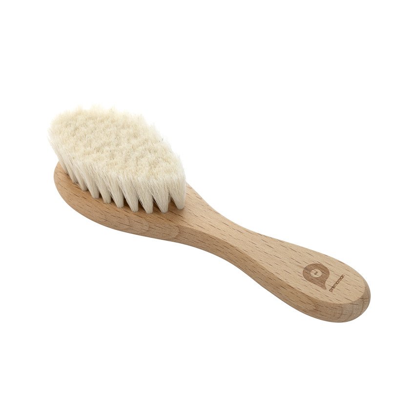 Brosse à cheveux en bois avec poils naturels de chèvre 
