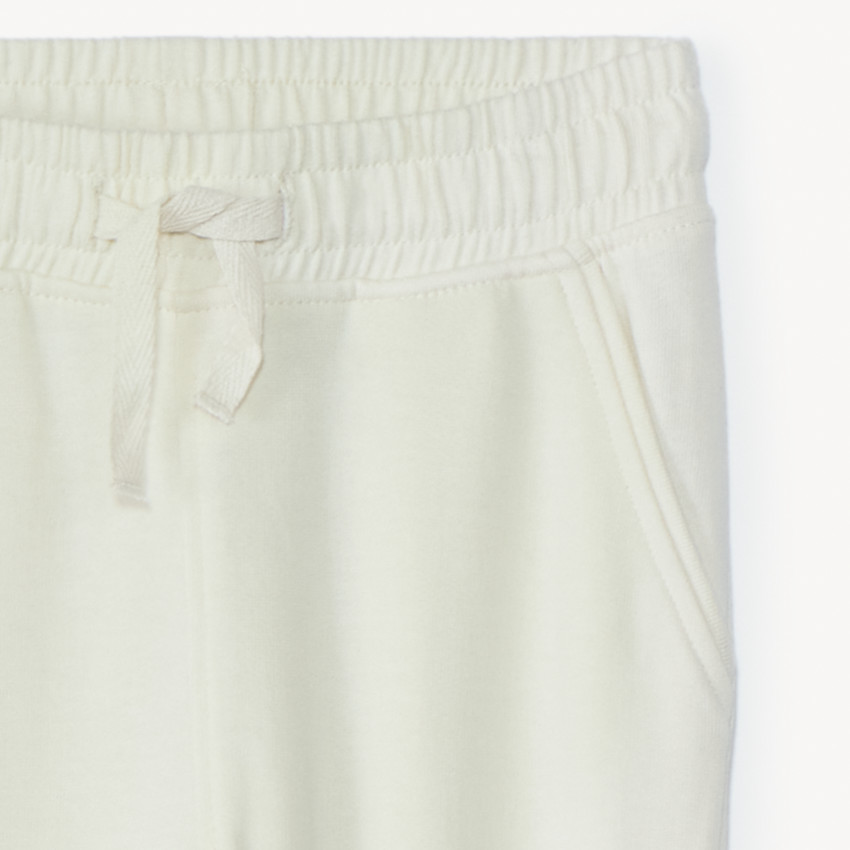 Effen fleece joggingshort meisjes 