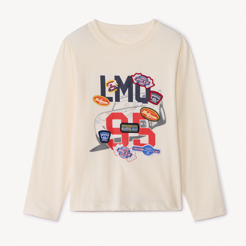 T-shirt manches longues uni Cars Disney garçon 