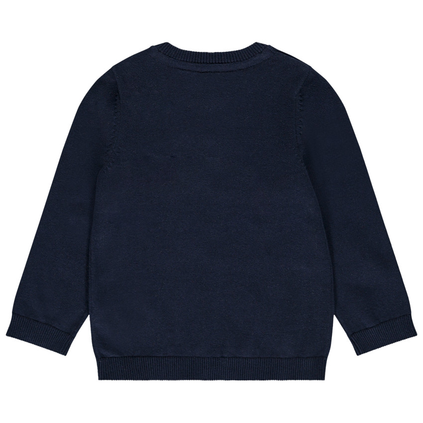 Pull en tricot uni avec print message pour bébé garçon 
