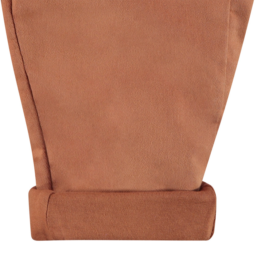 Jeans met jersey voering en geborduurd vulkaan voor baby jongen 