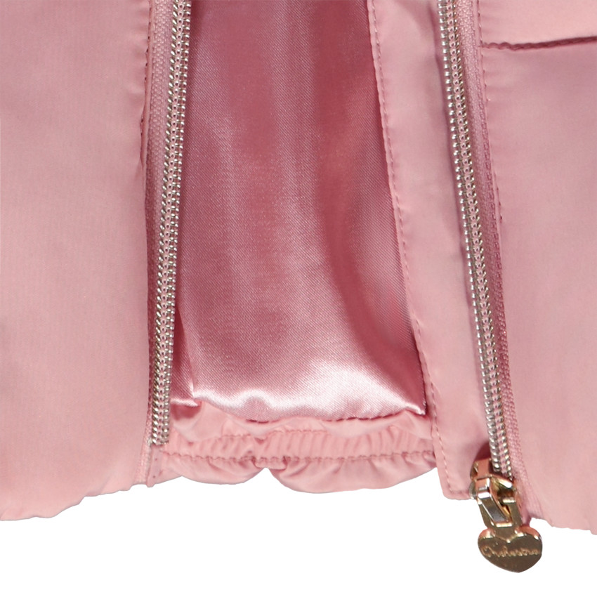 Doudoune sans manches effet satiné pour fille 