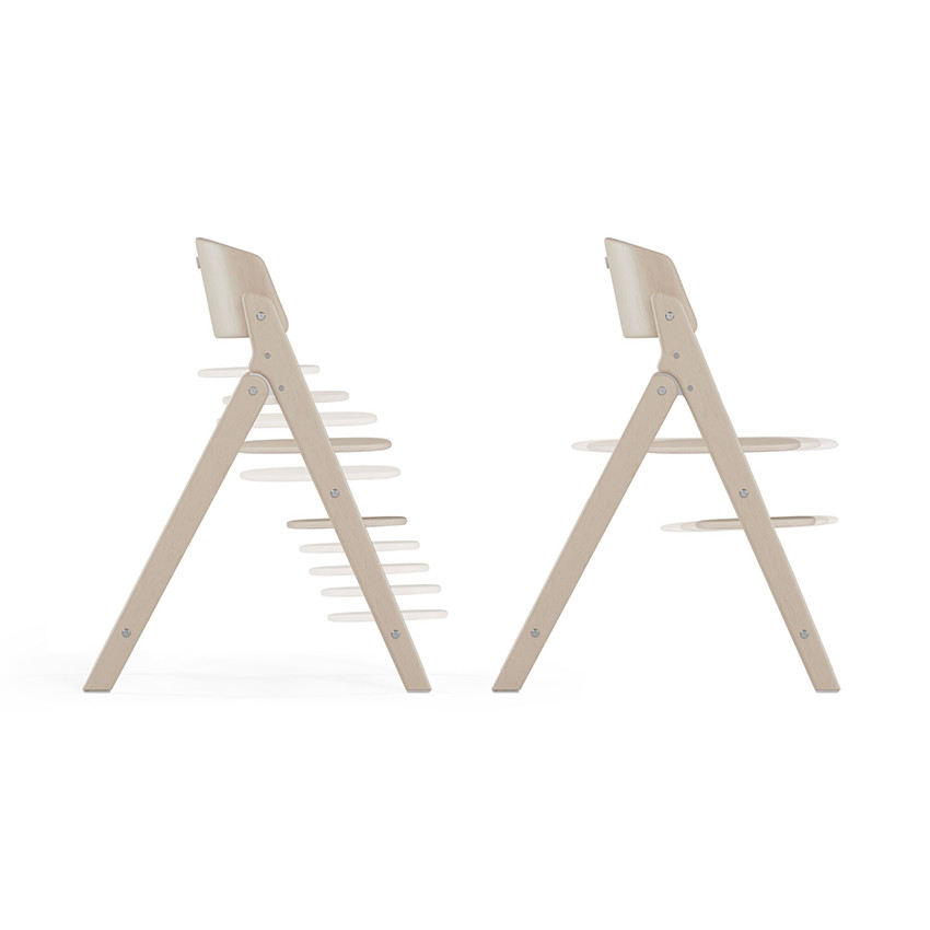 Chaise haute évolutive en bois Click & Fold all natural 