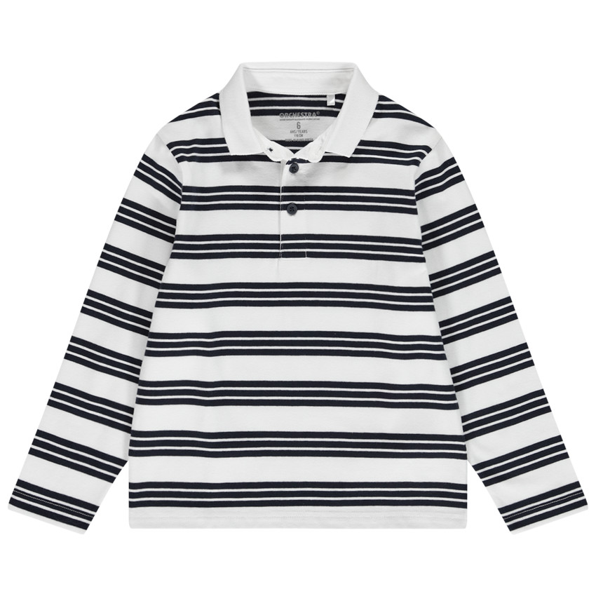 Lange mouwen gestreepte polo voor jongen 