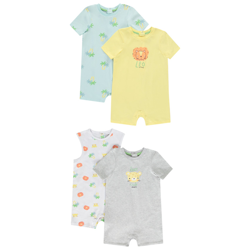 Set van 4 fantasie combishorts voor jongens 