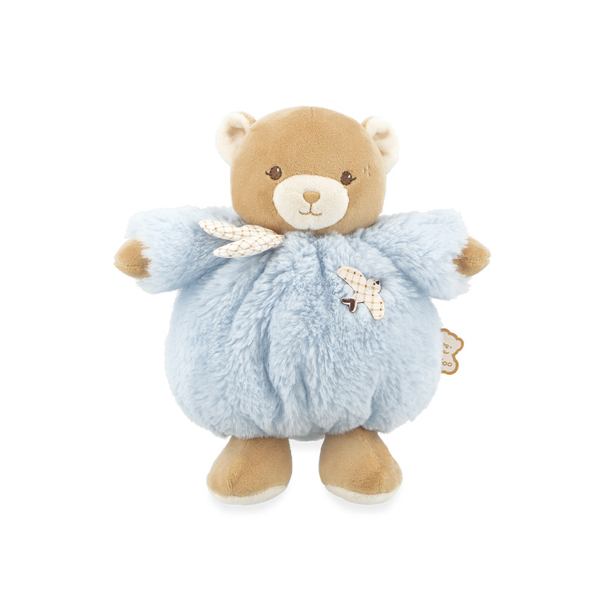 Peluche ours Patapouf 17cm bleu 