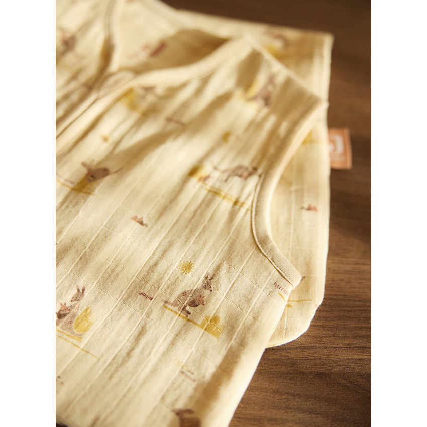 Gigoteuse sans manches Gaze de coton 70CM Kangaroots 