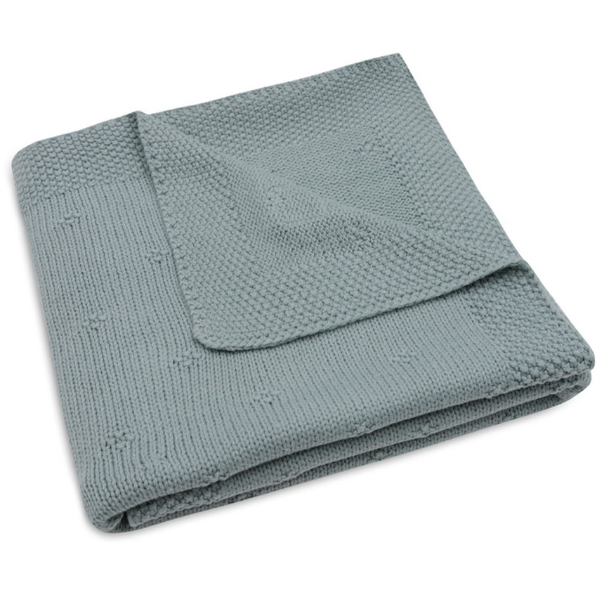 Deken wieg 75x100cm Cosy Knit Sea Green 