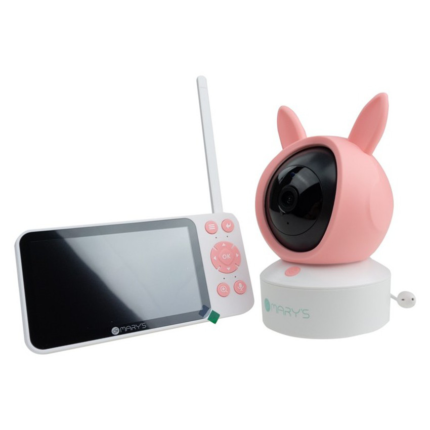 Babyphone vidéo 2-en-1 Lapin Rose 