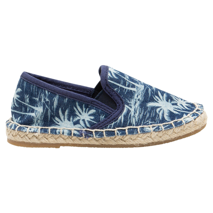 Espadrilles van linnen met palmboomprint "all-over" 